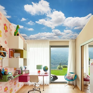 3D Ammira le nuvole CA727 Carta da parati a soffitto Carta da parati autoadesiva rimovibile Carta da parati Grande peel & Stick Carta da parati Murale AJ WALLPAPERS