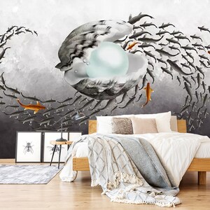 3D Perle Vogel A518 abnehmbare Tapete selbstklebende Tapete Extra große Peel & Stick Wallpaper Wallpaper Wandbild AJ WALLPAPERS