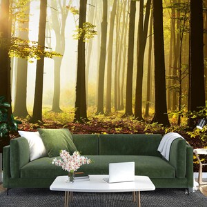 3D Misty Forest L3048 Abnehmbare Tapete Selbstklebende Tapete Extra Großes Wandbild zum Abziehen und Aufkleben AJ WALLPAPERS