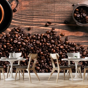 3D Goede Koffiebonen R6872 Verwijderbaar Behang Zelfklevend Behang Extra Grote Peel &Stick Wallpaper Wallpaper Mural AJ WALLPAPERS