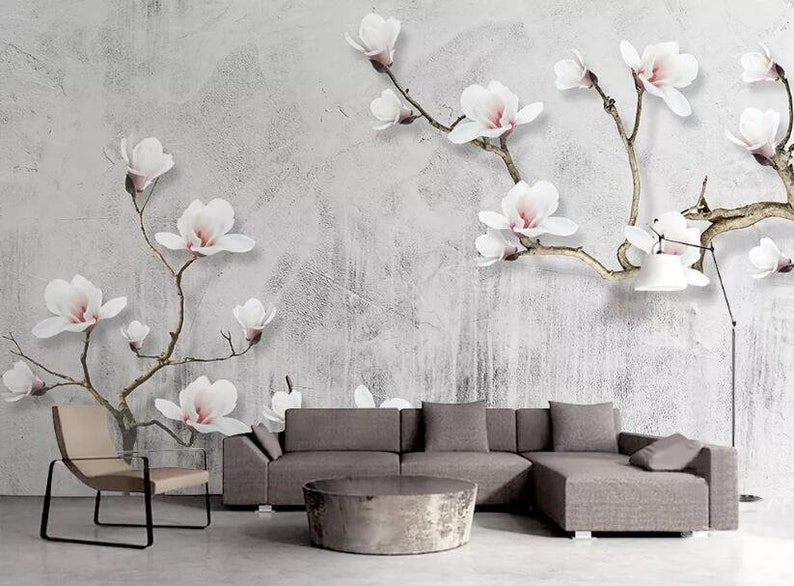 3D Pink Flowers E196 Removable Wallpaper Self Adhesive Wallpaper Extra Large Peel /& Stick Wallpaper Wallpaper Mural AJ WALLPAPERS