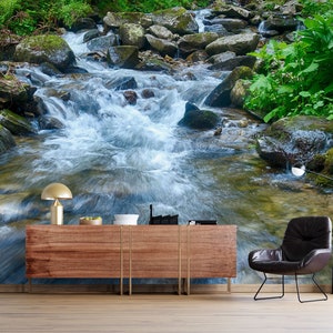 3D Water Flow Fusion L1230 Papel pintado extraíble Papel tapiz autoadhesivo Extra grande Peel & Stick Papel tapiz Papel tapiz Mural AJ FONDOS DE PANTALLA