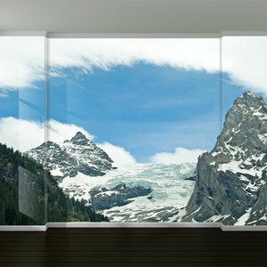3D Snow Mountain Life R10137 Fondo de pantalla extraíble Fondo de pantalla autoadhesivo Papel tapiz Extra grande Peel & Stick Wallpaper Wallpaper Mural AJ WALLPAPERS
