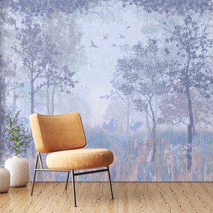 3D Fantasy Purple Forest L1154 Ablösbare Tapete selbstklebende Tapete Extra große Peel & Stick Wallpaper Wallpaper Wandbild AJ HINTERGRUNDBILDER