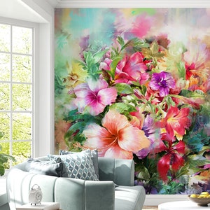 3D Zarte Blumen L1305 Abnehmbare Tapete Selbstklebende Tapete Extra große Peel & Stick Wallpaper Tapete Wandbild AJ HINTERGRUNDBILDER