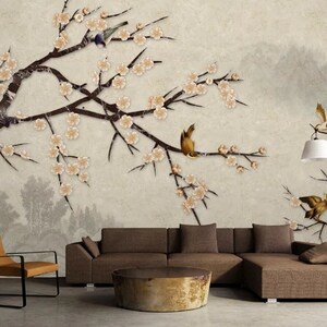 3D chinesischen Stil Malerei N240 abnehmbare Tapete selbstklebende Tapete Extra große Peel & Stick Wallpaper Wallpaper Wandbild AJ WALLPAPERS