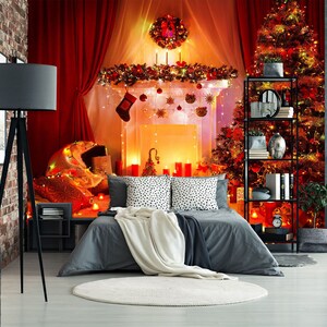 3D Kerstboom R1140 Verwijderbaar Behang Zelfklevend Behang Extra Grote Peel &Stick Wallpaper Wallpaper Mural AJ WALLPAPERS