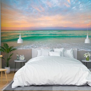 3D Sommer grünes Meer L1873 Abnehmbare Tapete selbstklebende Tapete Extra große Peel & Stick Wallpaper Tapete Wandbild AJ HINTERGRUNDBILDER