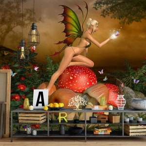 3D Mysterieuze Elf R1034 Verwijderbaar Behang Zelfklevend Behang Extra Grote Peel &Stick Wallpaper Wallpaper Mural AJ WALLPAPERS