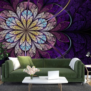 3D Fantasia Flores L1805 Papel de Parede Removível Papel de Parede Autoadesivo Extra Grande Peel & Stick Papel de Parede Mural AJ PAPÉIS DE PAREDE