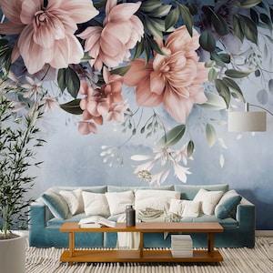 3D Elegant Art Flowers L2448 Papel pintado removible Papel pintado autoadhesivo Extra grande Peel & Stick Wallpaper Mural AJ WALLPAPERS
