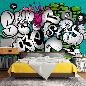 3D Creative Doodles L2803 Papel pintado removible Papel pintado autoadhesivo Papel pintado extra grande Peel & Stick Papel pintado Mural AJ WALLPAPERS