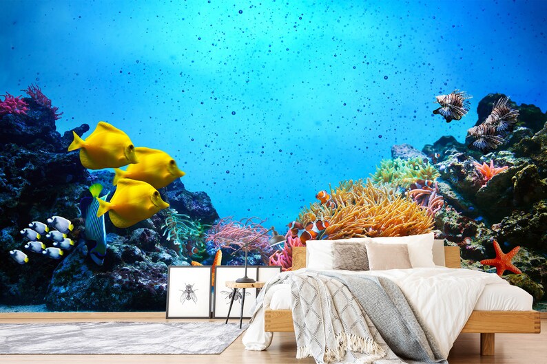 3D Sea Reef A1384 Removable Wallpaper Self Adhesive Wallpaper | Etsy