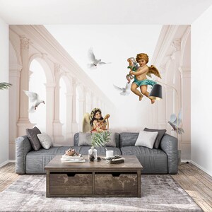 3D Himmel Baby Engel L2670 Entfernbare Tapete Selbstklebende Tapete Extra Großes Wandbild zum Abziehen & Aufkleben AJ WALLPAPERS