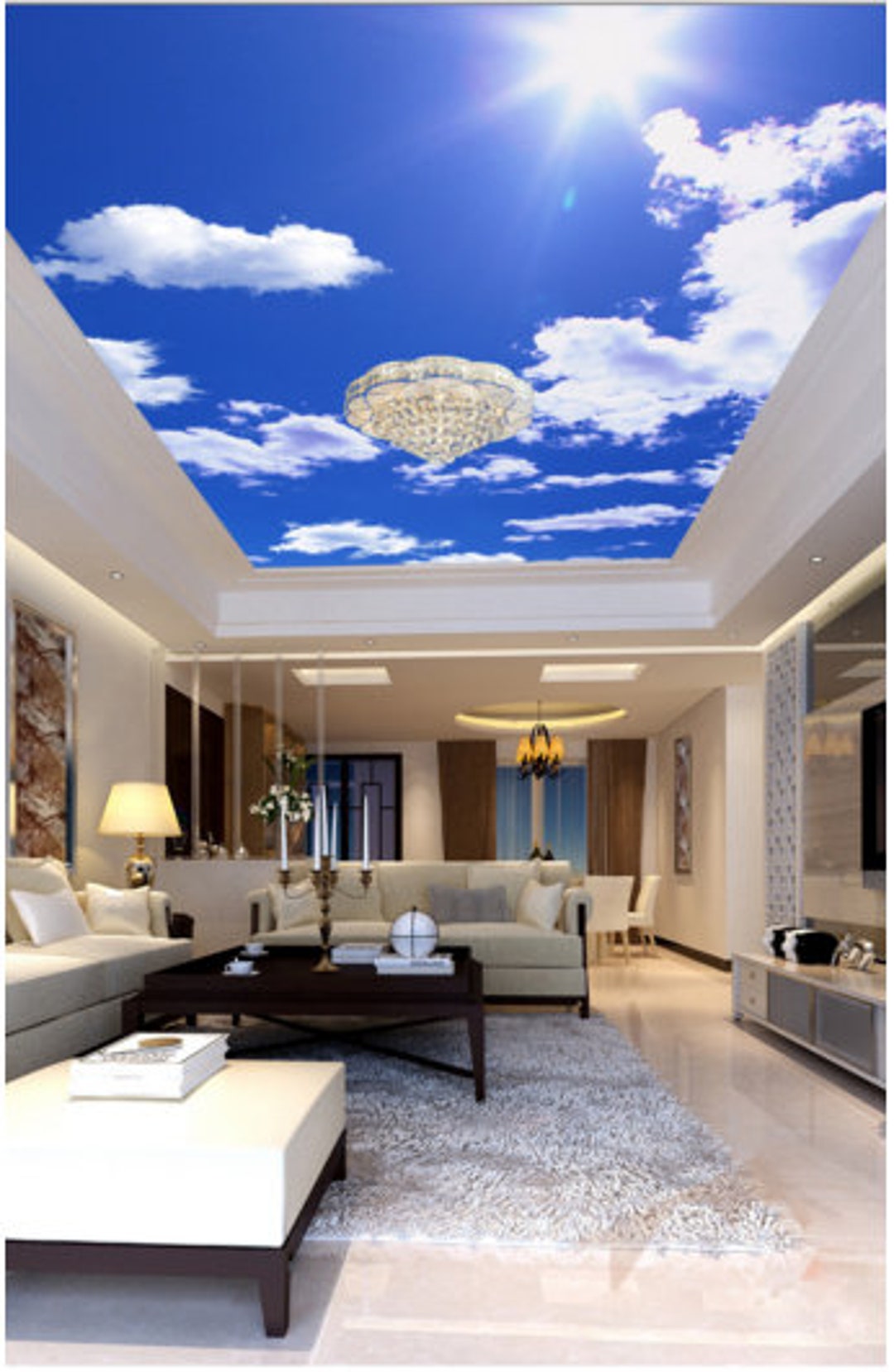 3D Sky and Sunlight CA394 Ceiling Wallpaper Removable Self - Etsy 3D Sky and Sunlight CA394 Ceiling Wallpaper Removable Self - Etsy