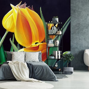 3D Yellow Flower Wish A5039 Papel pintado extraíble Papel pintado autoadhesivo Big Peel & Stick Wallpaper Wallpaper Mural Matthew Holden Bates