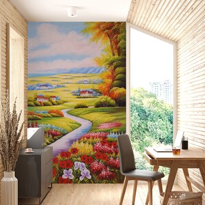 3D Spring Nature Painting L1557 Papel pintado removible Papel pintado autoadhesivo Extra grande Peel & Stick Wallpaper Mural AJ WALLPAPERS