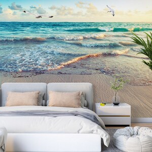 3D Elegant Beach L1168 Papel pintado removible Papel pintado autoadhesivo Extra grande Peel & Stick Wallpaper Mural AJ WALLPAPERS