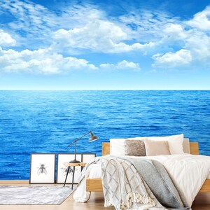 3D Sunny Blue Sea FJF352 abnehmbare Tapete selbstklebende Tapete Extra große Peel & Stick Wallpaper Wallpaper Wandbild AJ WALLPAPERS