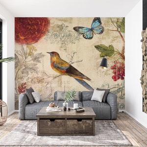 3D Klassischer Vogel L1223 Abnehmbare Tapete Selbstklebende Tapete Extra Große Peel & Stick Wallpaper Tapete Wandbild AJ HINTERGRUNDBILDER