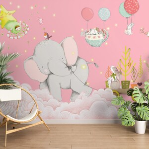 3D Animal Elephant L1475 Papier peint amovible Papier peint auto-adhésif Extra Large Peel & Stick Wallpaper Wallpaper Mural AJ WALLPAPERS