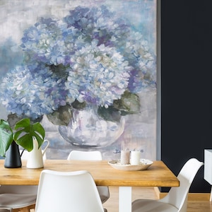 3D Blaue Hortensie Blumen A4182 abnehmbare Tapete selbstklebende Tapete große Peel & Stick Tapete Tapete Wandbild Debi Coules