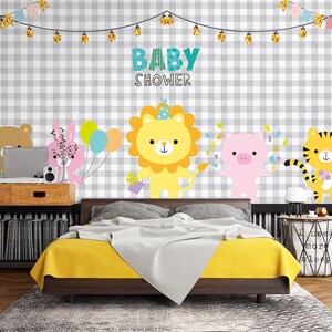 3D Cartoon Tier Baby L1549 Abnehmbare Tapete selbstklebende Tapete Extra große Peel & Stick Wallpaper Wallpaper Wandbild AJ HINTERGRUNDBILDER
