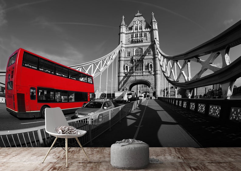 3D Bus A1545 Removable Wallpaper Self Adhesive Wallpaper Extra Large Peel /& Stick Wallpaper Wallpaper Mural AJ WALLPAPERS