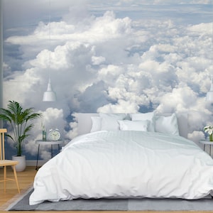 3D Soft White Clouds L1011 Ablösbare Tapete selbstklebende Tapete Extra große Peel & Stick Wallpaper Wallpaper Wandbild AJ HINTERGRUNDBILDER