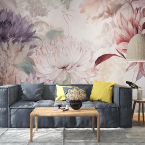 3D Noble Art Flowers L2258 Papel pintado removible Papel pintado autoadhesivo Extra grande Peel & Stick Wallpaper Mural AJ WALLPAPERS