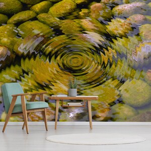 3D Green Water Ripples L1294 Papel tapiz extraíble Papel tapiz autoadhesivo Extra grande Peel & Stick Wallpaper Wallpaper Mural AJ WALLPAPERS