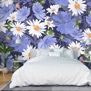 3D weiße Blume Malerei L1221 Abnehmbare Tapete selbstklebende Tapete Extra große Peel & Stick Wallpaper Wallpaper Wandbild AJ HINTERGRUNDBILDER