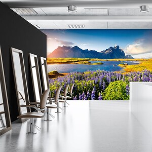 3D Roxo Lupin Flores L477 Papel de Parede Removível Papel de Parede Autoadesivo Extra Grande Peel & Stick Papel de Parede Mural AJ PAPÉIS DE PAREDE
