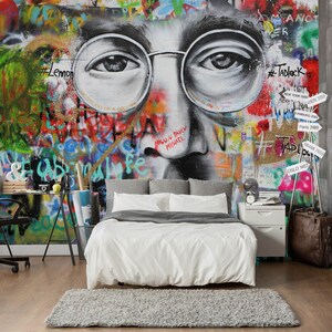 3D Graffiti Wijsheid Ogen R4091 Verwijderbaar Behang Zelfklevend Behang Extra Grote Peel &Stick Wallpaper Wallpaper Mural AJ WALLPAPERS