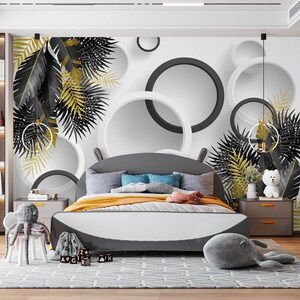 3D Simple Circle L1113 Papel tapiz removible Papel tapiz autoadhesivo Papel tapiz extra grande Peel & Stick Papel tapiz Mural AJ WALLPAPERS
