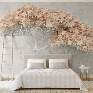 3D geträumt rosa Baum A474 abnehmbare Tapete selbstklebende Tapete Extra große Peel & Stick Wallpaper Wallpaper Wandbild AJ WALLPAPERS