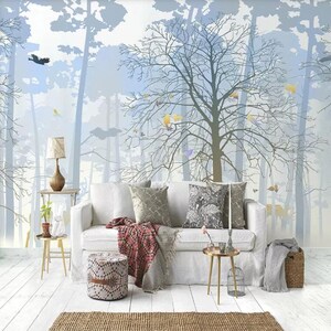 3D Wald F140 abnehmbare Tapete selbstklebende Tapete Extra große Peel & Stick Wallpaper Wallpaper Wandbild AJ WALLPAPERS