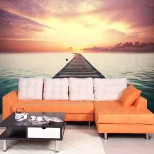 3D Quiet Gentle Sea R5074 abnehmbare Tapete selbstklebend Tapete extra groß Peel & Stick Tapete Tapete Wandbild AJ WALLPAPERS