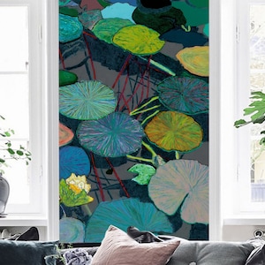 3D agua Lily Lotus Leaf A659 Papel pintado extraíble autoadhesivo papel pintado grande Peel & Stick Wallpaper Mural Allan P. Friedlander