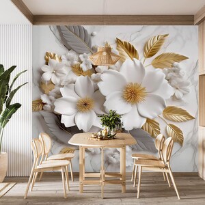 3d esculpida flor charme l2461 papel de parede removível auto adesivo extra grande casca & vara papel de parede mural aj papéis de parede