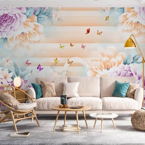 3D Flying Butterfly L3061 Papel pintado removible Papel pintado autoadhesivo Extra grande Peel & Stick Wallpaper Mural AJ WALLPAPERS