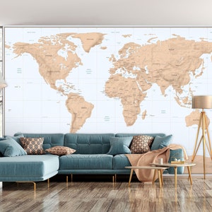 3d mapa do mundo arte l1036 papel de parede removível auto adesivo extra grande casca & vara papel de parede mural aj papéis de parede