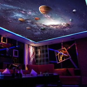 3D vast universe D285 plafond wallpaper verwisselbare zelf klevende wallpaper grote Peel & stick Wallpaper Wallpaper muurschildering AJ WALLPAPERS