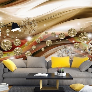 Romantische 3D Diamant L2888 Abnehmbare Tapete Selbstklebende Tapete Extra Großes Wandbild zum Abziehen & Aufkleben AJ WALLPAPERS