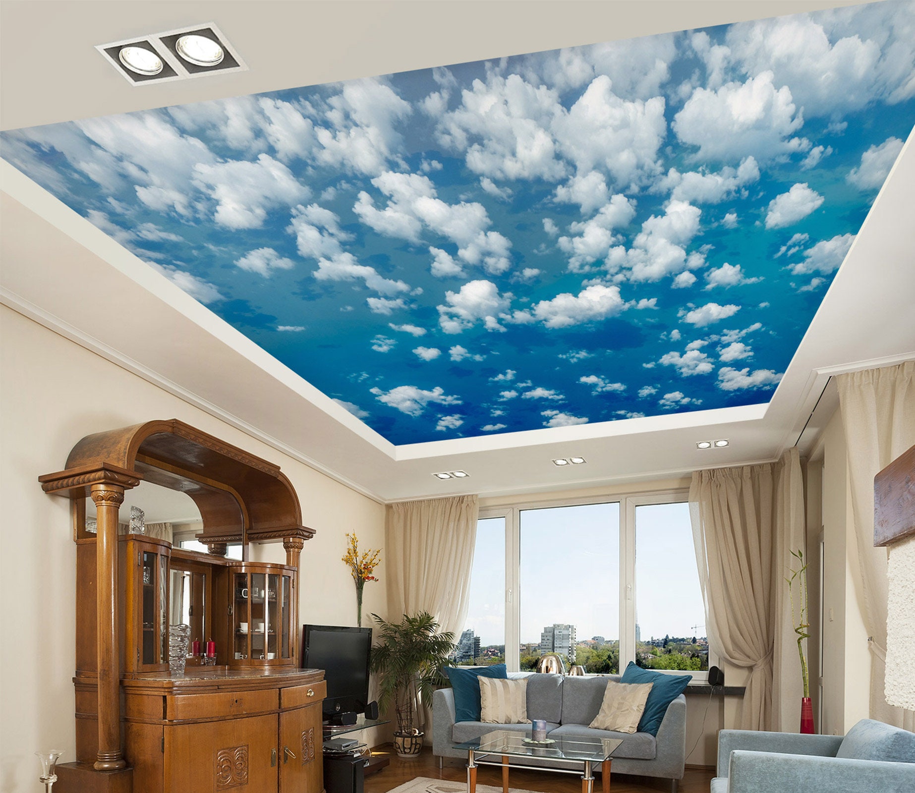 3D Cloud Fun CA1411 Deckentapete abnehmbare selbstklebende Tapete große Peel & Stick Tapete Tapete Wandbild AJ WALLPAPERS