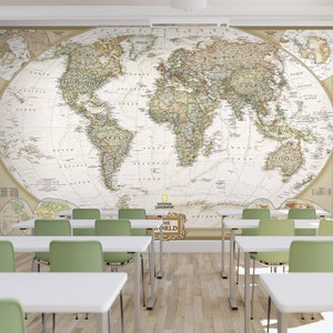 Mapa mundi 3d charme l048 papel de parede removível autoadesivo papel de parede extra grande peel & stick papel de parede mural aj