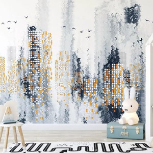 3D Urbano Edificio Luz A429 Desmontable Fondo de Pantalla Autoadhesivo Papel pintado Extra Grande Peel & Stick Wallpaper Mural AJ WALLPAPERS