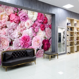 3D roze bloem MM78 verwisselbare commerciële wallpaper zelfklevend Trader Business wallpaper extra grote Peel & stick AJ WALLPAPERS