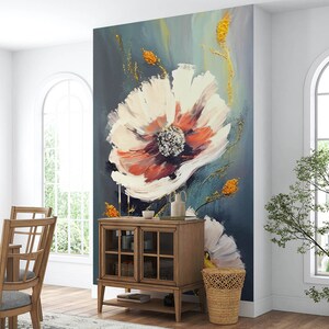 Pintura de flores 3D L2705 Papel tapiz removible Papel tapiz autoadhesivo Papel tapiz extra grande Peel & Stick Papel tapiz Mural AJ WALLPAPERS
