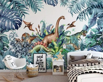 3D Dinosaur Park MMM153 Removable Wallpaper Self Adhesive Wallpaper Extra Large Peel & Stick Wallpaper Wallpaper Mural AJ WALLPAPERS